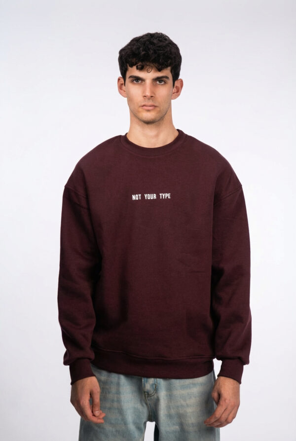 Burgundy crewneck sweatshirt
