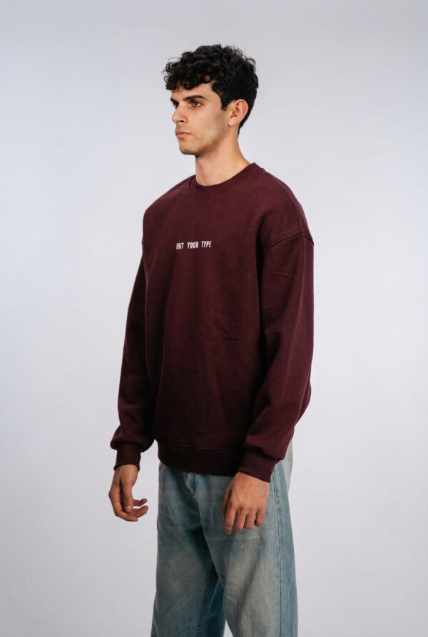 Burgundy crewneck sweatshirt
